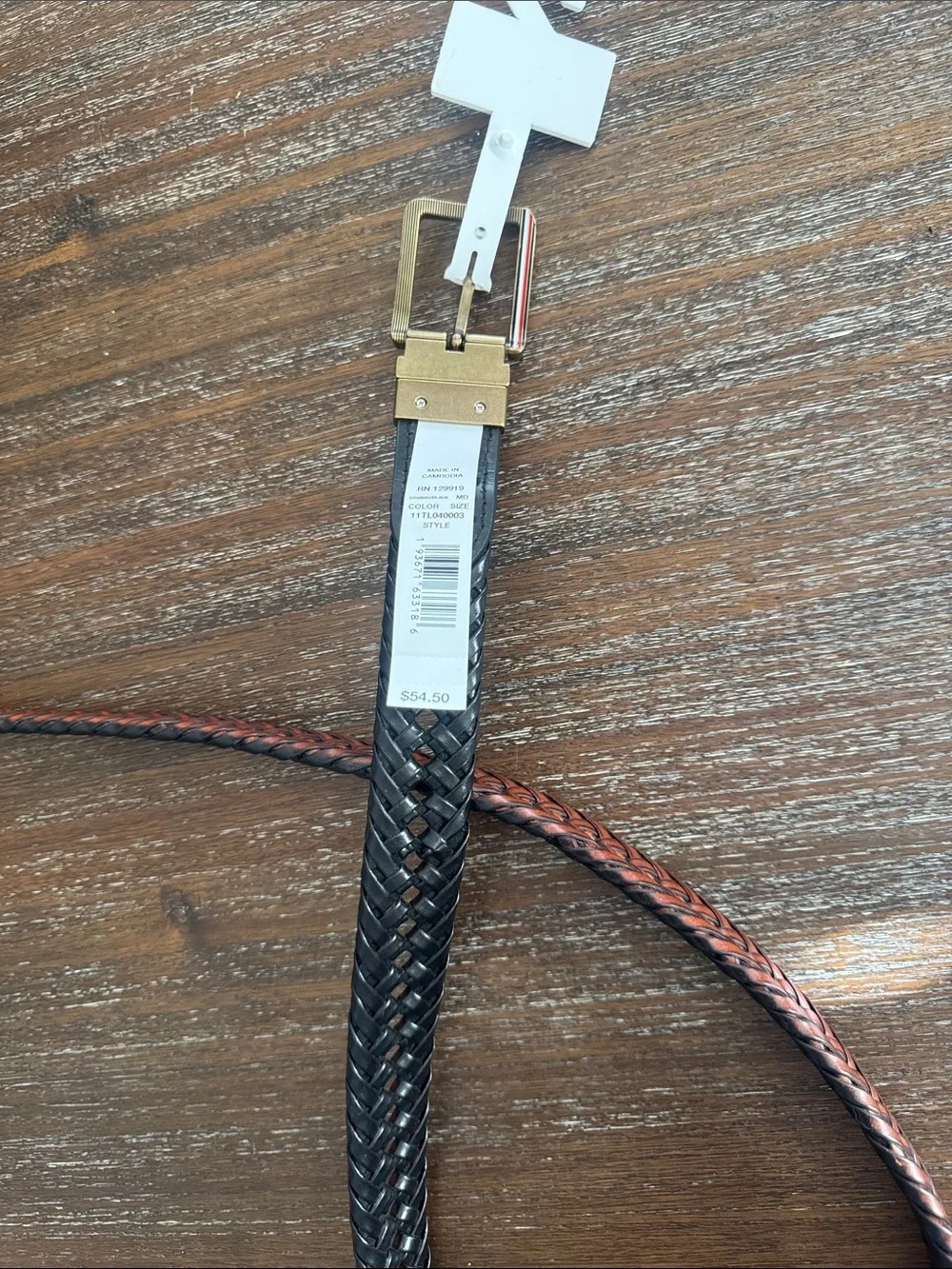 Tommy Hilfiger Men's Reversible Lace Logo Belt M(34-36)